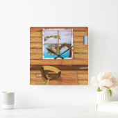 Horloge Carrée Pot Shop (Maison)