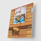 Horloge Carrée Pot Shop (Angle)