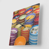 Horloge Carrée Poterie en Provence (Angle)