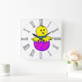 Horloge Carrée Poulet (Maison)