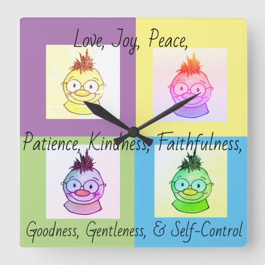 Horloge Carrée Pourquoi les pousses (Recto)