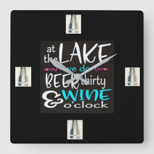 HORLOGE CARRÉE POURQUOI VIVONS **AU LAC** FERMER