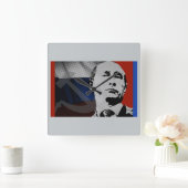 Horloge Carrée Poutine avec drapeau russe (Maison)