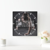 Horloge Carrée Pouvez-vous - Motivation de l'entraînement (Maison)
