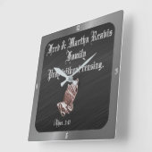 HORLOGE CARRÉE PRAY WITHOUT CEASING (Angle)