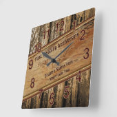 Horloge Carrée Premier anniversaire de Mariage cadeau pour mari,  (Angle)