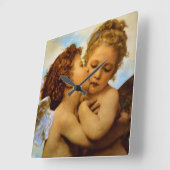 Horloge Carrée Premier baiser (Angle)