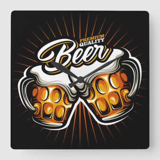 Horloge Carrée Premium Beer (Recto)