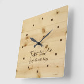 Horloge Carrée Prenez le temps Arrière - plan en bois Acrylique h (Angle)