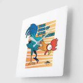 Horloge Carrée Prenez Soin De Votre Poulet (Angle)