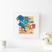 Horloge Carrée Prenez Soin De Votre Poulet (Maison)