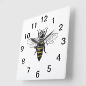 Horloge Carrée Preppy Heraldic Vintage Bee #2 Coat of Arms C (Angle)