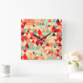 Horloge Carrée Pretty triangle pattern II + your ideas (Maison)