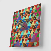 Horloge Carrée Pretty triangle pattern III + your ideas (Angle)