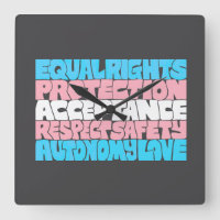 PRIDE Trans droits mot art drapeau LGBT offre cade