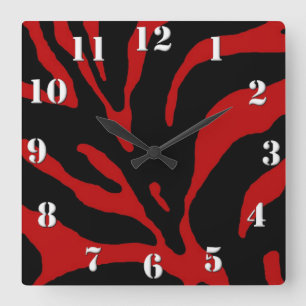 Horloge Carrée Prince animal rouge