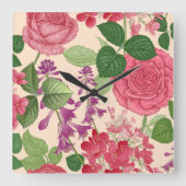 Horloge Carrée printemps (Recto)