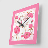 Horloge Carrée printemps (Angle)