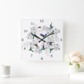 Horloge Carrée Printemps 4 (Maison)