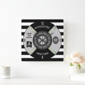 Horloge Carrée ~Privateer~Pirate d'office d'aventure de ~ de (Maison)