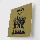 Horloge Carrée Procurez-vous des boissons à vin (Angle)