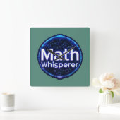 Horloge Carrée Prof de maths chuchoteur de maths (Maison)