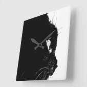 Horloge Carrée Profil Cat (Angle)