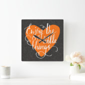 Horloge Carrée Profitez Des Petites Choses (Maison)