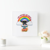 Horloge Carrée Proud Mom Grad Squad 2026 (Maison)