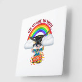 Horloge Carrée Proud Mom Grad Squad 2026 (Angle)