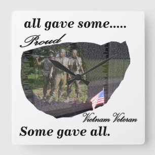 Horloge Carrée Proud Vietnam vétéran Clock