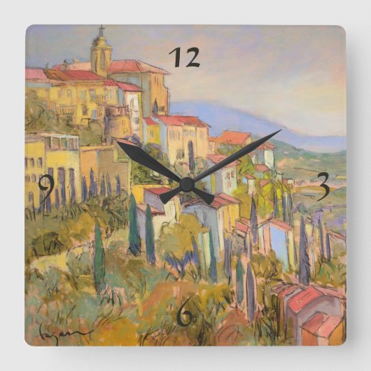 Horloge Carrée Provence Retreat Wall Clock (Recto)