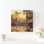 Horloge Carrée Proverbes 4:18 Sentier de la Bible vertueuse Verse (Maison)