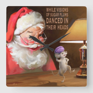 Horloge Carrée Prunes de sucre