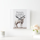 Horloge Carrée Psalm 23:1 Christian Lamb Wall Clock (Maison)