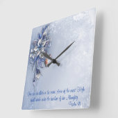 Horloge Carrée Psalm 91@Square (Angle)