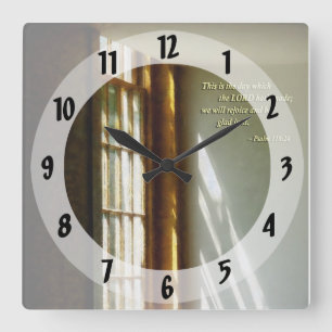 Horloge Carrée Psaume 118 24 C'est le jour que l'Éternel a m