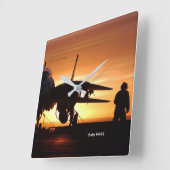 Horloge Carrée Psaume "My rock" 144:1-2 (Angle)