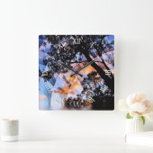 Horloge Carrée Psychedelic Dreams Nature Views Wall Clock (Maison)