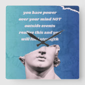 Horloge Carrée Puissance mentale (Recto)