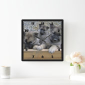 Horloge Carrée Puppies de Norvège (Maison)