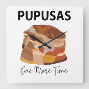 Horloge Carrée Pupusas El Salvadorien Pain Pupusas Restaurant