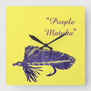 Horloge Carrée Purple Matuka streamer fly fishing fly tying art
