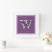 Horloge Carrée Purple Square Monogram Clock (Maison)