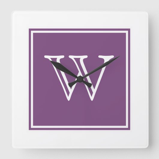 Horloge Carrée Purple Square Monogram Clock (Recto)