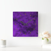 Horloge Carrée purple v (Maison)