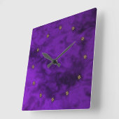 Horloge Carrée purple v (Angle)