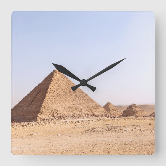 Horloge Carrée Pyramides d'Egypte Café Mug (Recto)