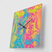 Horloge Carrée PYTHON - moderne fractale décorative - (Angle)