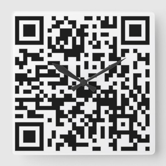 Horloge Carrée QR code - le temps n'est qu'un concept homme imagi (Recto)